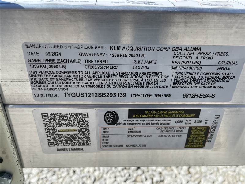 Aluma6812H-ESA Heavy Utility Trailer6