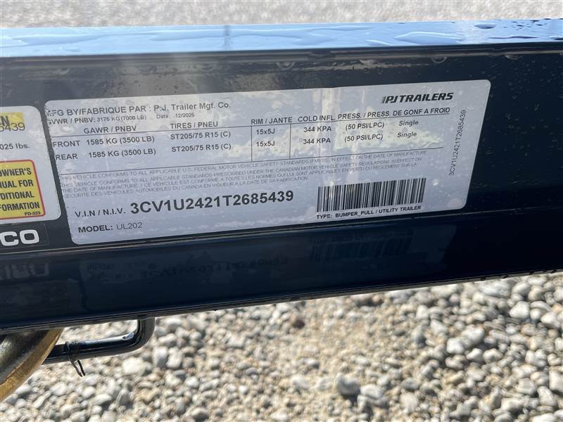 PJ83 X 20' UTILITY TA BP7