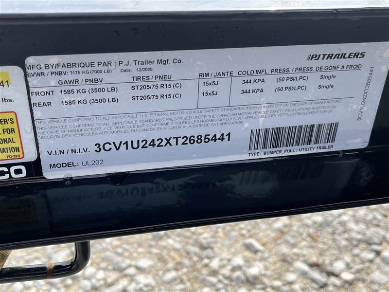 PJ83 X 20' UTILITY TA BP7