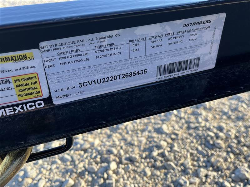 PJ83 X 18' UTILITY TA BP7