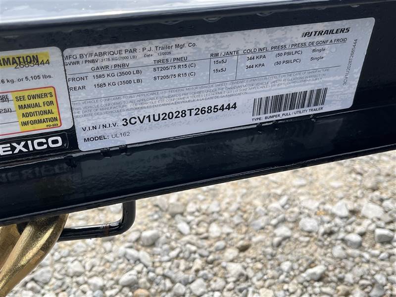 PJ83 x 16' Utility TA BP7