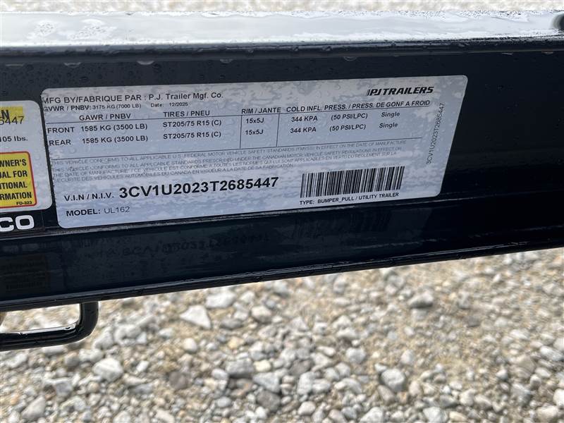 PJ83 x 16' Utility TA BP7