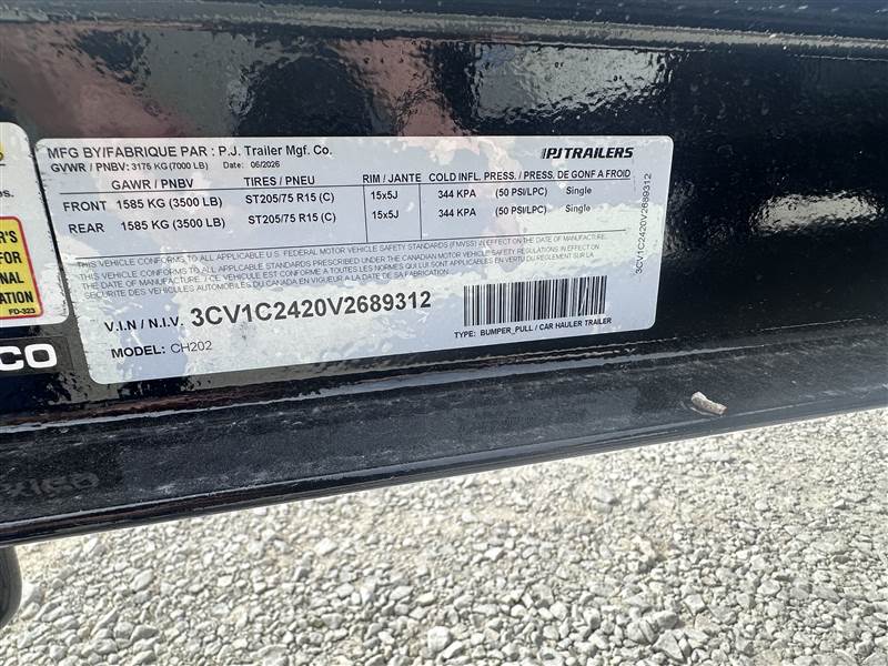 PJ83 x 20' (16+4) TA Steel Deck Car Hauler10