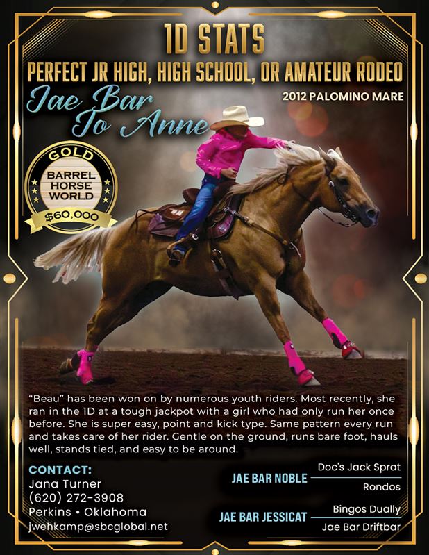Gold Barrel Horse for sale