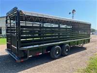 2023 Delco 24' x 6'8'' tarp top livestock trailer