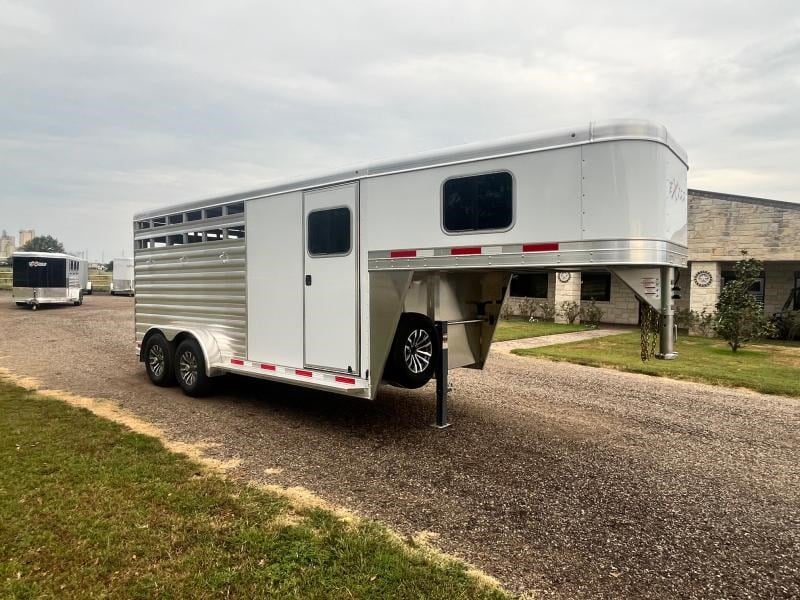 2025 Exiss 3 horse gooseneck with drop windows