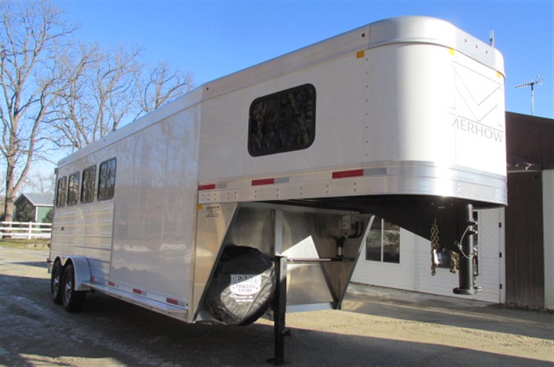 2026 Merhow 4 horse slant- walk thru door, stud panel