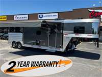 2025 2 horse Merhow 8212 Stampede Two-Horse Trailer