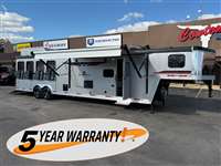 2023 4 horse Bison 8413 Four Horse Trailer with LQ & 5-Yr Warranty