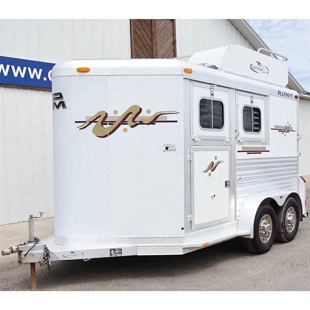 2004 Platinum 2 Horse Bumper Pull Trailer with Mangers