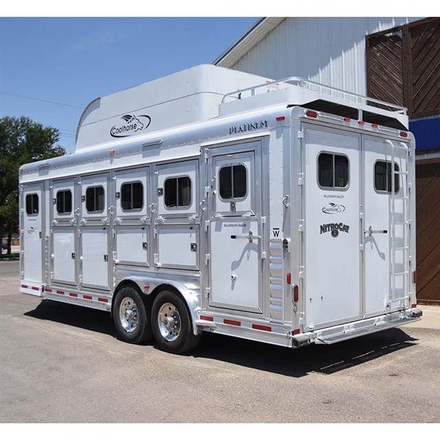 2018 Platinum 5 Horse Reverse Load Bumper Pull Trailer