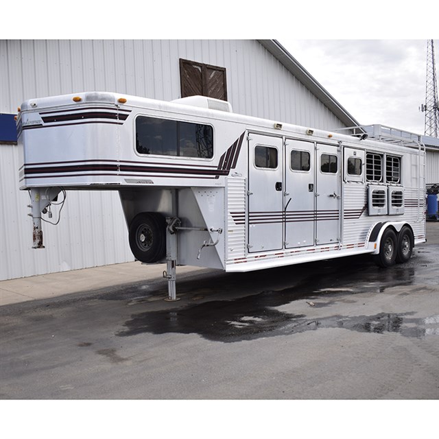 1996 Sundowner 4 Horse Stock Combo Horse Trailer