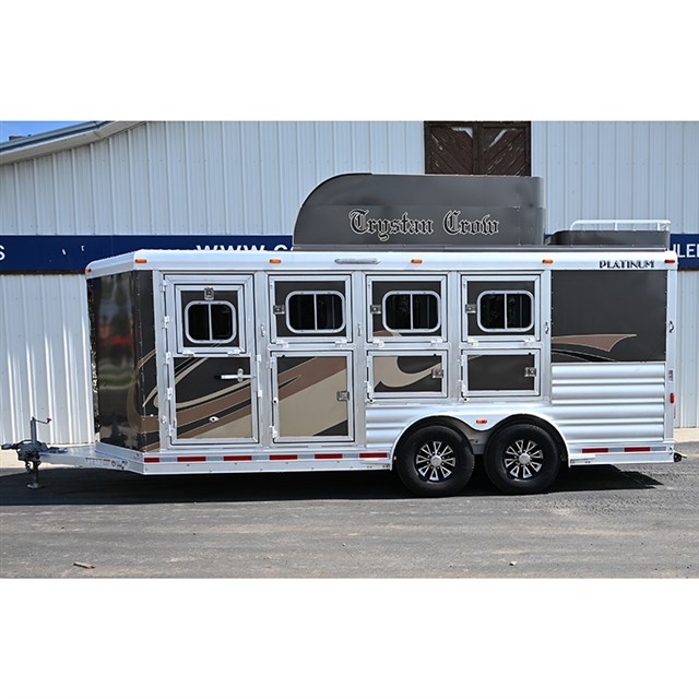 2021 Platinum 4 Horse 8' Wide Bumper Pull Horse Trailer, Pod, M