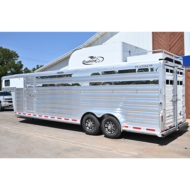 2025 Platinum Coach 6 horse stock combo horse trailer w/ hay pod