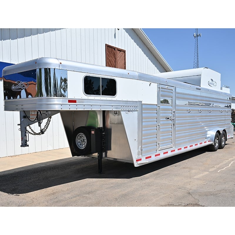 2025 Platinum Coach 6 horse stock combo horse trailer w/ hay pod