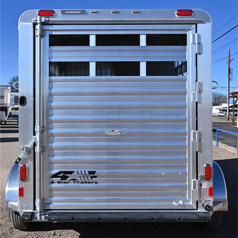 2027 4-star 2 horse bumper pull horse 11' trailer white skin