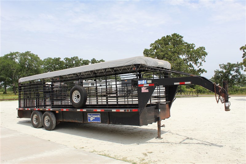 鉄道模型 TURNPIKE LIVESTOCK TRAILER MAMMOTH 2004 Gooseneck 24' x 6' 8
