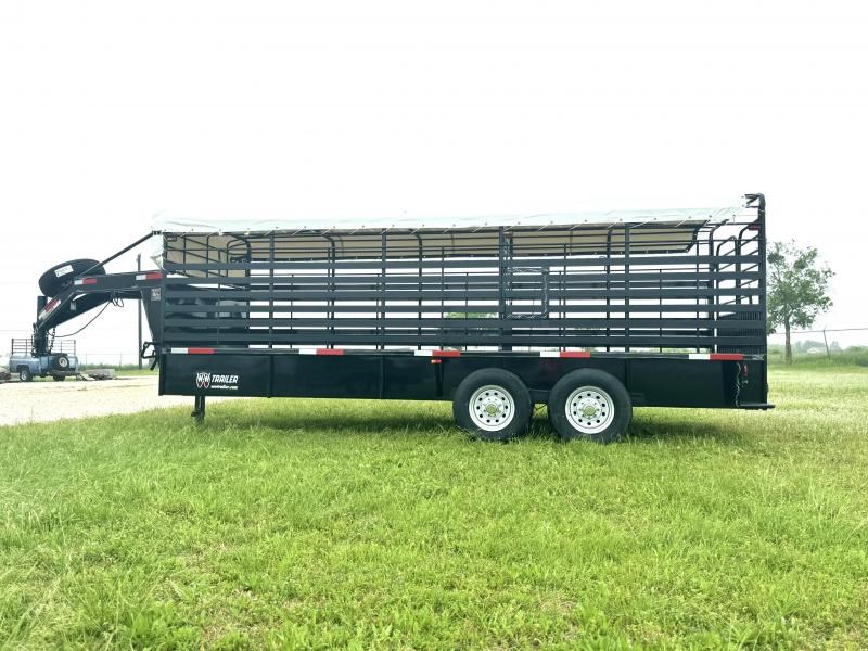 2024 W-W 2024 w-w 20x6.8 roustabout stock trailer