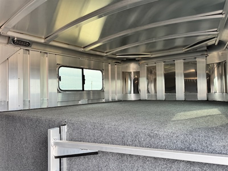 2026 Platinum Coach 5 horse stock combo trailer swing out saddle rack