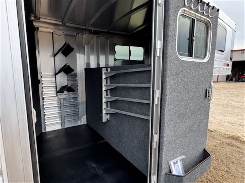 2026 Platinum Coach 5 horse stock combo trailer swing out saddle rack