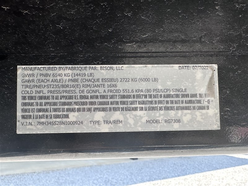 BisonRG7308 Ranger 3H W/ 8'SW Living Quarters17