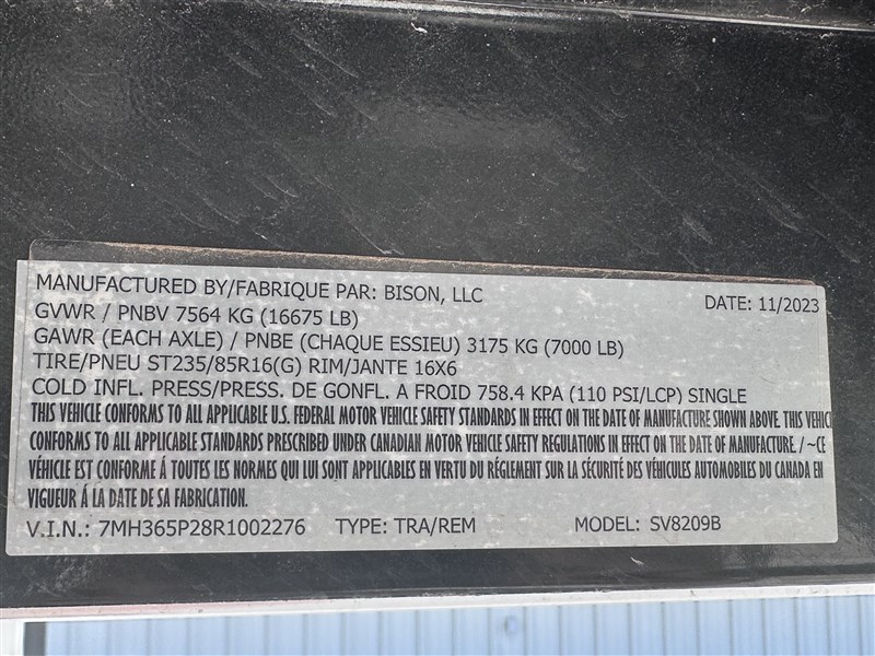 BisonSilverado SV8209B w/ 9' LQ GN16