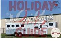 2007 4 horse Bison Alumasport 4H w/ 8'SW Living Quarters