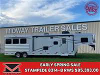 2024 3 horse Merhow 8314-B RWS Stampede 3H w/ 14'SW LQ & 6' Slide