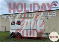 2025 2 horse Sundowner Super Tack 2H Slant Load w/ 69" Front Dress