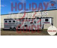 2022 3 horse Bison 8313B.S Silverado w/ 13'SW LQ & 6' Slide