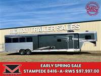 2025 4 horse Merhow 8416-A-RWS Stampede 4H w/ 16'SW LQ 9' Slide