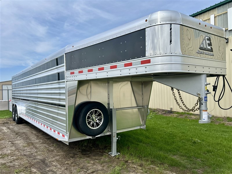 2027 Elite 28' gooseneck stock aluminum trailer
