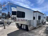 2028 4 horse Bloomer 4H, 20'SW, Outlaw Conversion LQ with Dual Slides