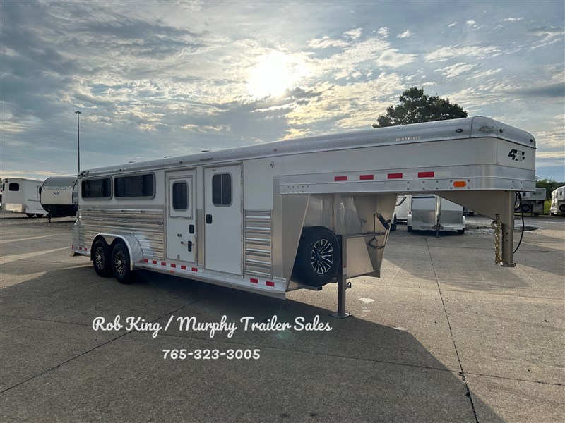 2025 4-star 7'x22'x6' tall 8-pen show pig trailer