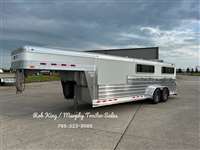 2025 4-star 7'x22'x6' tall 8-pen show pig trailer