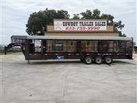 2026 Stock horse Gooseneck 32' x 6'8" Stock Trailer with Dog nose (263268)