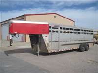 2019 Stock horse Sundowner 7x24 V-nose Stock w/ Rubber Cleated Floor