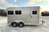 2016 2 horse Featherlite 9409-672H-STD 2H Slant/BP