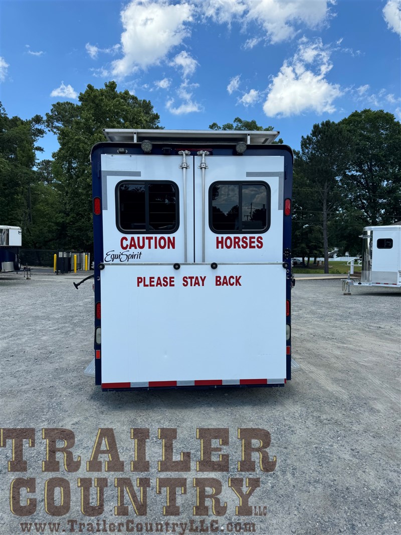 2017 Equispirit 2 horse gooseneck with huge dress and side ramp