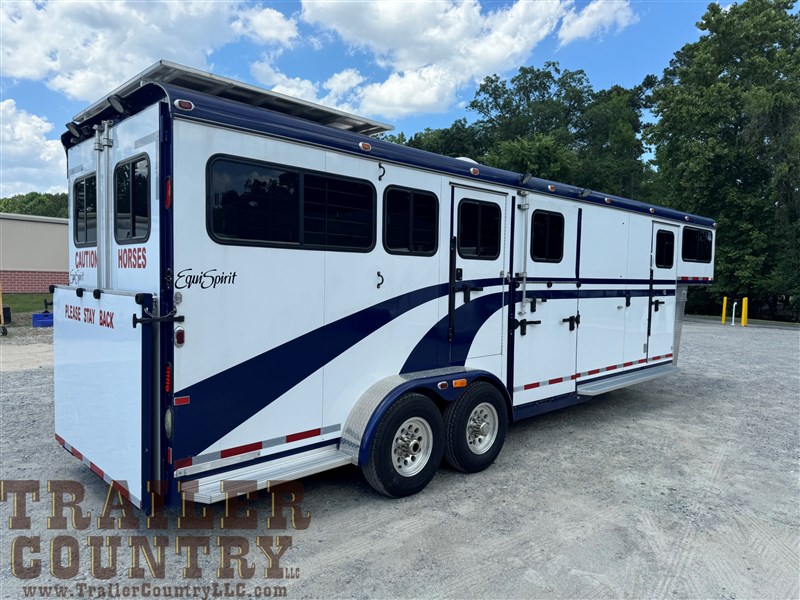 2017 Equispirit 2 horse gooseneck with huge dress and side ramp