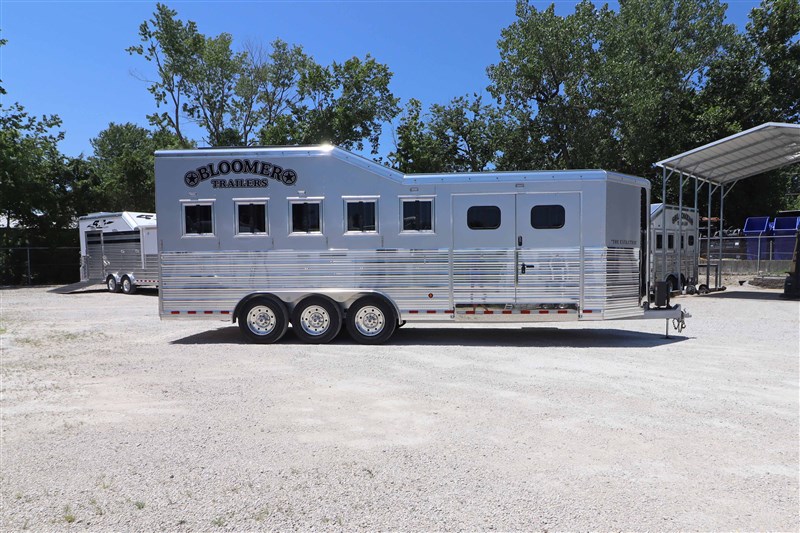 2024 Bloomer 5 horse bumper pull trailer with trainer tack