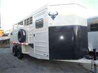 2026 3 horse Swift Built 7X18 TWO/THREE HORSE SLANT BUMPER PULL