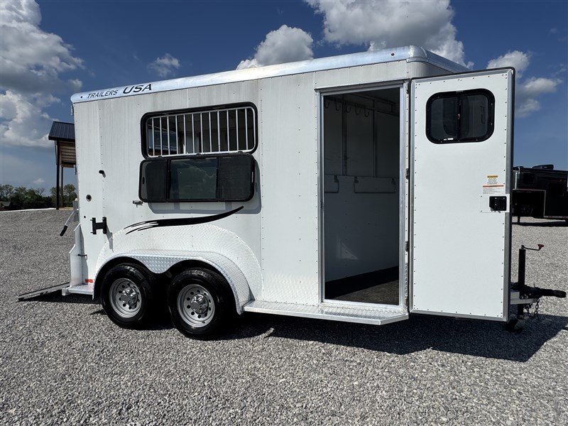 2020 Trailers Usa 2 horse slant, all aluminum, ramp