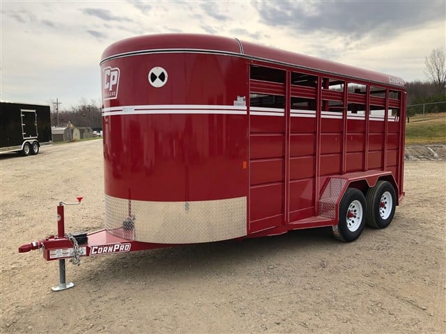 2019 Corn Pro 16' STOCK BUMPER PULL ~ RED