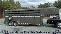 2025 Valley 20' stock gooseneck trailer, 7'6" tall, mats