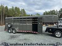 2025 Valley 20' stock gooseneck trailer, 7'6" tall, mats