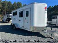 2026 2 horse Kiefer 2H Straight Load, Insulated, Escape Door, Ramp