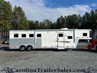 2014 4 horse Exiss 4H, 10' LQ, Escape Door, Mangers, AC/Heat