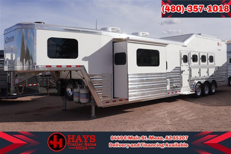 2026 Cimarron 15'9 SW 4 Horse Living Quarters Rear Side Load