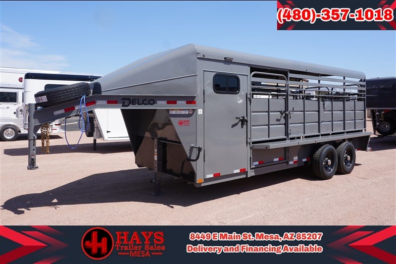 2026 Delco 20' Stock Combo Trailer W/Tack Doors on Each Side!